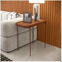 Ver imagem 1 de Mesa de Apoio Nature com Pés em Ferro Cobre e Couro