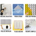 Ver mais imagens de Kit 20 Placas 3d Inca Autoadesiva Revestimento Parede 25x25 Branca