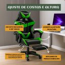 Ver mais imagens de Cadeira Escritório Gamer Nitro Verde Ergonômica Couro Sintético Reclinável Altura Ajustável Luvinco