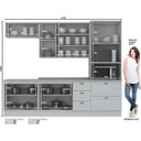 Ver imagem 3 de Cozinha Completa Modulada 5 Peças 10 Portas Emily Espresso Móveis Branco/HP/Calcare