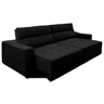 Sofá Top Lubeck 2 metros 3 Lugares Reclinável e Retrátil Suede Preto - Sofá na Web - 4