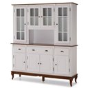 Ver imagem 1 de Arca Oratório 4 Portas Madeira, 4 Portas Vidro, Nicho e 3 Gavetas Hannover - M560807 Cor Laca -
