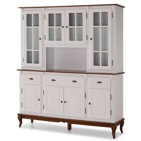 Arca Oratório 4 Portas Madeira, 4 Portas Vidro, Nicho e 3 Gavetas Hannover - M560807 Cor Laca -