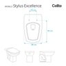 Assento Sanitário Poliester Soft Close Stylus Excellence Preto para Vaso Celite - 3