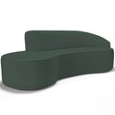 Ver imagem 1 de Sofá 3 Lugares Curvo Sala de Estar Living Firenze Direito D02 Linho Verde Musgo 230 cm C-117 - Lyam