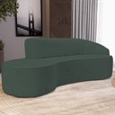 Ver imagem 2 de Sofá 3 Lugares Curvo Sala de Estar Living Firenze Direito D02 Linho Verde Musgo 230 cm C-117 - Lyam