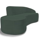 Ver imagem 5 de Sofá 3 Lugares Curvo Sala de Estar Living Firenze Direito D02 Linho Verde Musgo 230 cm C-117 - Lyam