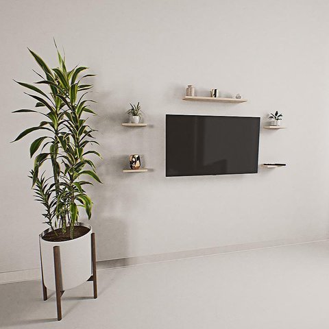 Mini Rack Suspenso Madeira Maciça Decorativo 09cm de Largura