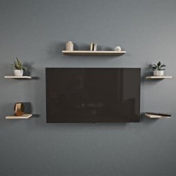 Mini Rack Suspenso Madeira Maciça Decorativo 09cm de Largura - 3