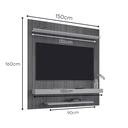 Ver imagem 6 de Painel Tv 60 Polegadas Atlas Ripado 3d de Madeira Sala de Estar 150cm Home Cinema com Prateleira