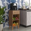 Ver imagem 2 de Balcao para Cozinha Aramario Fruteira com Gaveta Multiuso:canela