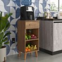 Ver imagem 2 de Balcao para Cozinha Aramario Fruteira com Gaveta Multiuso:Canela