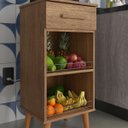 Ver imagem 4 de Balcao para Cozinha Aramario Fruteira com Gaveta Multiuso:canela