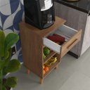 Ver imagem 3 de Balcao para Cozinha Aramario Fruteira com Gaveta Multiuso:canela