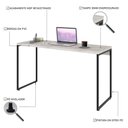 Ver imagem 3 de Mesa de Escritório Escrivaninha 135cm Dynamica Industrial C08 Snow - Mpozenato