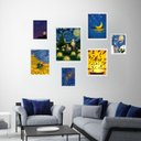 Ver imagem 2 de Kit 7 Quadros Decorativos Van Gogh - com Vidro:madeira Preta