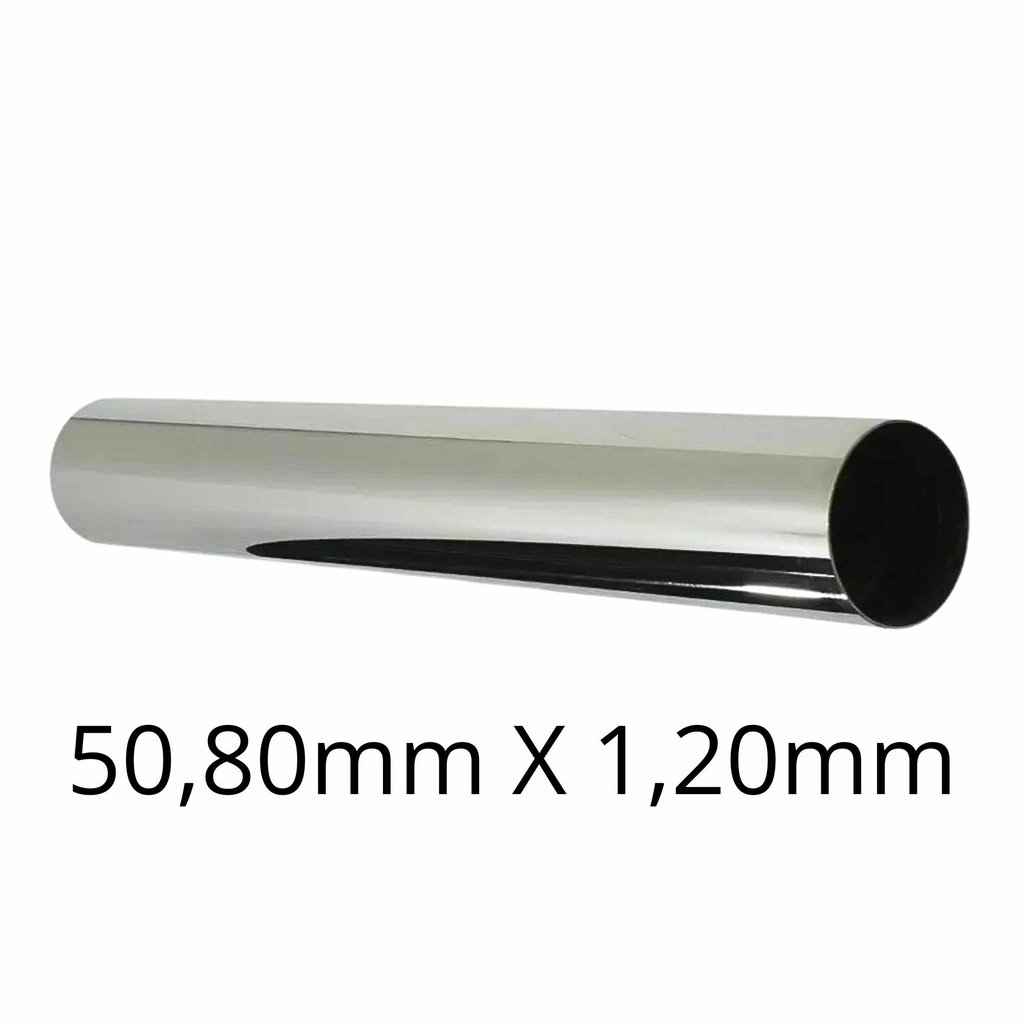 Tubo Inox - 50,80mm X 1,20mm - Polido - 304/l - C/c - 50 Cm - 1