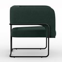 Ver imagem 7 de Kit 02 Poltronas Decorativas Scarlett D02 Base de Aço Preto Linho Verde C-117 - Lyam Decor