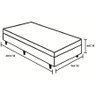 Cama Box Baú Solteirao King Sintético Branco com 203x96x44cm - 3