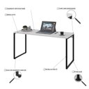 Ver imagem 4 de Mesa para Computador Diretor Estilo Industrial 1,50m Kuadra Snow