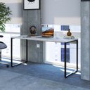 Ver imagem 2 de Mesa para Computador Diretor Estilo Industrial 1,50m Kuadra Snow