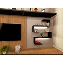 Ver imagem 1 de Prateleira Z P20- Mdf Preto- Relevo Design