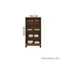 Ver imagem 3 de Armário Multiuso Brisa 2 Portas com 3 Prateleiras Nogueira e Off White