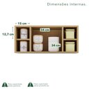 Ver imagem 4 de Armário Aéreo para Geladeira Pérola Bege/Jequitibá