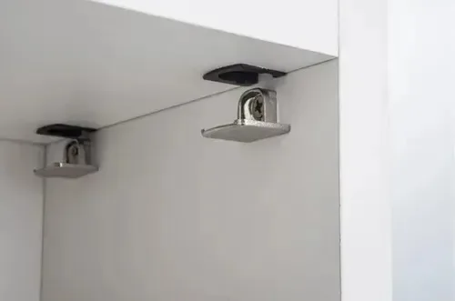 Kit C/50 Un Suporte de prateleira (Uniblock) Invisivel Niquelado - 12