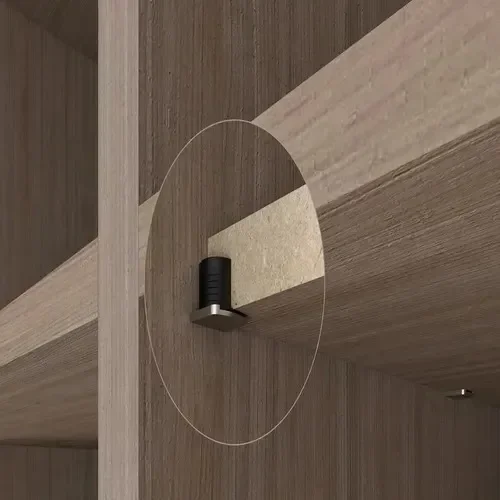 Kit C/50 Un Suporte de prateleira (Uniblock) Invisivel Niquelado - 13