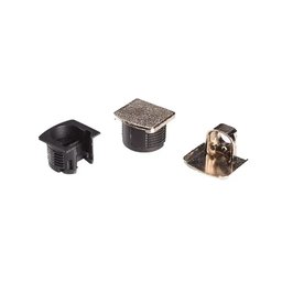 Kit C/50 Un Suporte de prateleira (Uniblock) Invisivel Niquelado - 3
