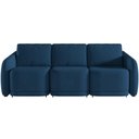 Ver imagem 6 de Sofá Cama para Sala de Estar 4 Lugares 336cm Montserrat K01 Veludo Azul Marinho - Lyam Decor