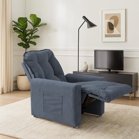 Poltrona Cadeira Vitória Papai e Mamãe com Encosto Macio para Sala de Descanso Grafite