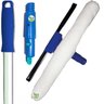 Kit Limpeza de Vidro Rodo 25 Cm Combinado 2 em 1 + Cabo 1,4m + Ponteira para Encaixe Cabo Cor:azul;t - 1