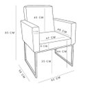 Ver imagem 3 de Kit 2 Poltronas Decorativas para Estúdio e Salão Base Metal Bege
