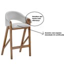 Ver imagem 5 de Conjunto 2 Banquetas Tecido Único 2235 Bf Pérola Marrom/Amêndoa