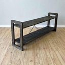 Ver imagem 2 de Rack TV Linea 140cm Madeira Pinus Acabamento Envelhecido Tabaco Artfactory Design