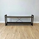 Ver imagem 1 de Rack TV Linea 140cm Madeira Pinus Acabamento Envelhecido Tabaco Artfactory Design