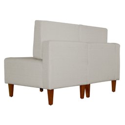 Poltrona Decorativa Alice Pés Trapézio Suede Bege - Ds Estofados - 3