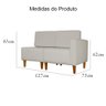 Poltrona Decorativa Alice Pés Trapézio Suede Bege - Ds Estofados - 5
