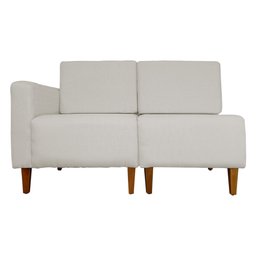 Poltrona Decorativa Alice Pés Trapézio Suede Bege - Ds Estofados - 1