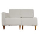 Ver imagem 1 de Poltrona Decorativa Alice Pés Trapézio Suede Bege - Ds Estofados