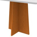 Ver imagem 3 de Mesa de Jantar Tampo com Vidro Angra 135 cm Off White Base Ypê - D’Rossi