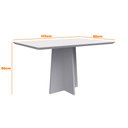 Ver imagem 5 de Mesa de Jantar Tampo com Vidro Angra 135 cm Off White Base Ypê - D’Rossi