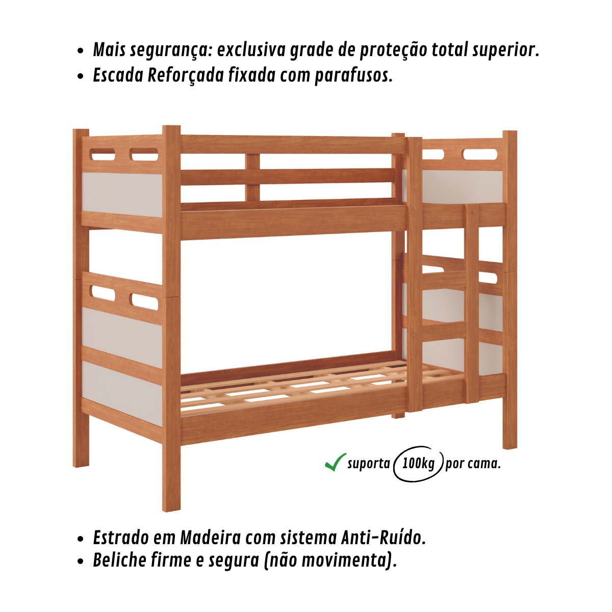 Treliche Jaspe Cama Auxiliar com 3 Colchões D20 Espuma Cor:off-white - 2