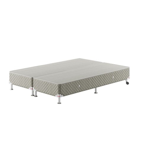 Base Box Bipartido Queen Spubio Spu+ Incofal Marrom Claro 158x198x31cm