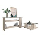 Ver imagem 1 de Conjunto Aparador e Mesa Centro Rima Moderno MDP Off White Casah