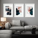 Ver imagem 2 de Kit 3 Quadros Grandes Folhagens - 60x48cm:moldura Preta