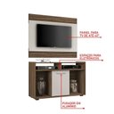 Ver imagem 2 de Rack com Painel para Tv Polegadas 1 Porta Show - Nogal Trend / Off White Nogal
