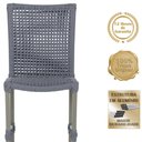 Ver imagem 7 de Mesa Ascoli 120 Cm com 6 Cadeiras Cannes de Alumínio Trama Prata